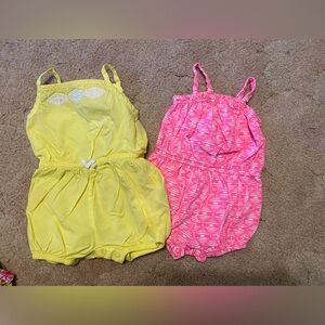 Carter's Yellow and Pink Romper Set